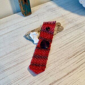 Fashionable Knit Bracelet _ Pink, Purple and Black